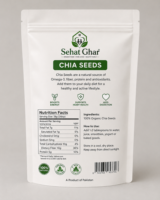 Premium Chia Seeds – Naturally Rich in Fiber & Omega-3