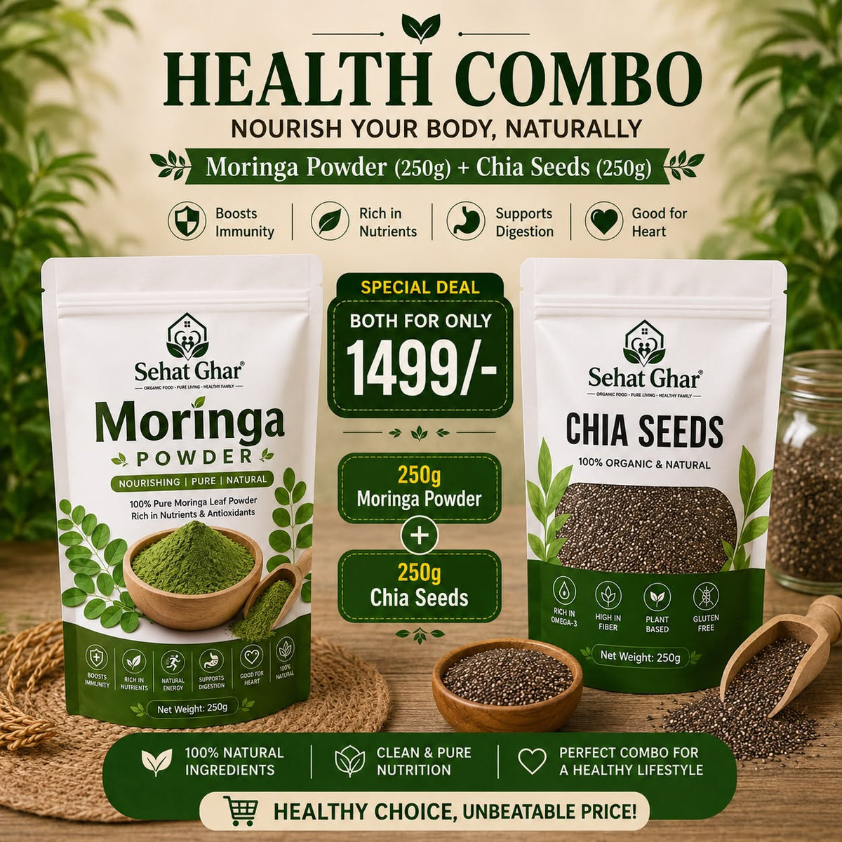 Chia Seeds+ Moringa Powder